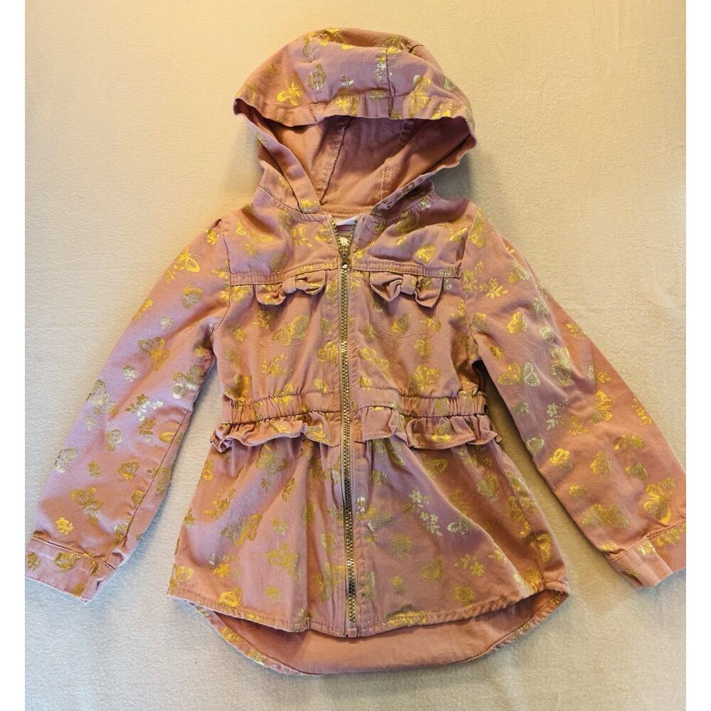 Little Lass‎ Girls Ruffles And Butterflies Hooded Jacket Size 6